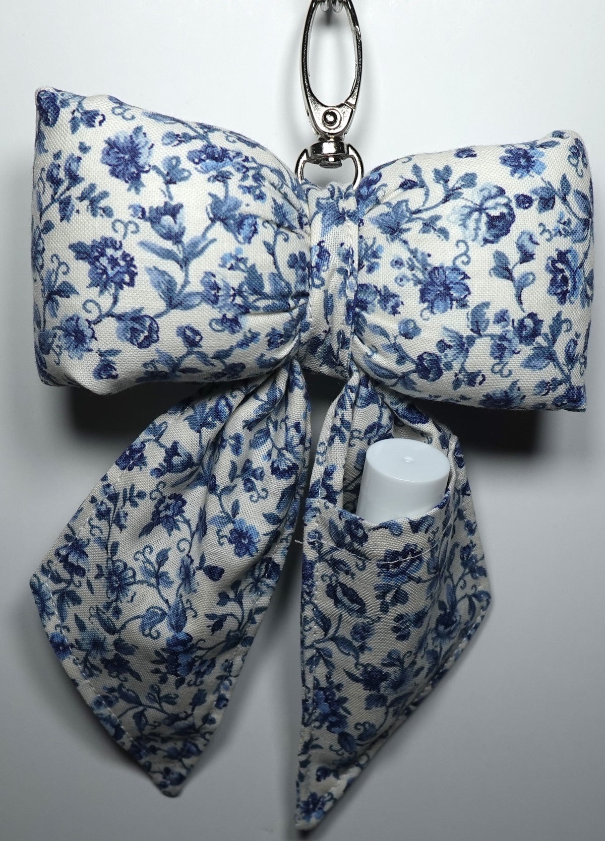 Puffy Bow fabric Bag Charm with Lip Balm Holder